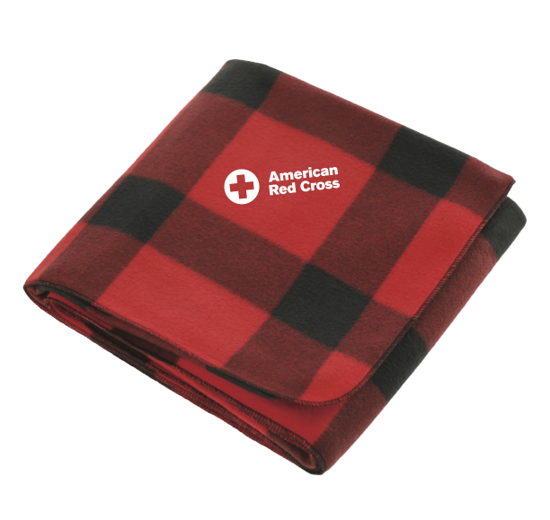 Buffalo plaid fleece blanket