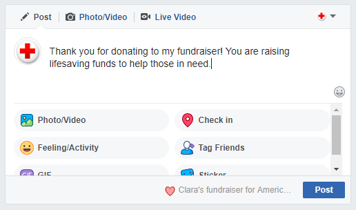 Facebook campaign example page